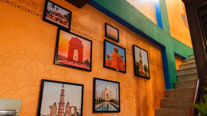 Indian restaurant interior at Vande Indian Restaurant and Cafe Hanoi